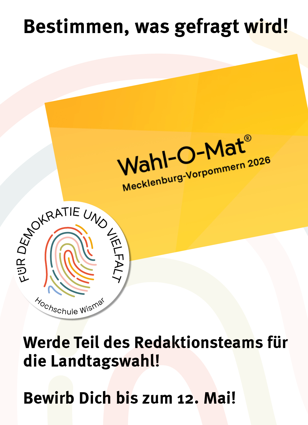 Der Wahl-O-Mat braucht Dich! Werde Teil des Redaktionsteams für die Landtagswahl! Externer Link: Bundeszentrale für Politische Bildung