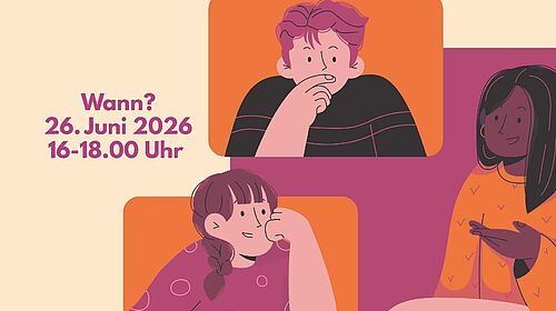 Drei gezeichnete personen, die zuhören und sprechen
